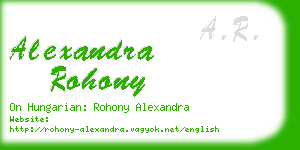 alexandra rohony business card